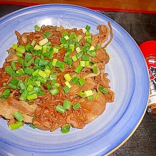 たっぷりのねぎ豚丼風